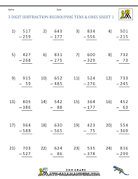 Map out the letters to reveal the answers. Three Digit Subtraction With Regrouping Worksheets