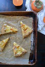 Persimmon And Camembert Galette Wanderings In My Kitchen Recipe Savoury Baking Galette Fall Baking