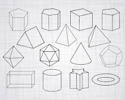 Black And White 3d Shapes Clip Art Geometric Shapes Svg Bundle Geometric Shapes Svg Clipart Etsy In 2020 Geometric Shapes Clip Art Shapes