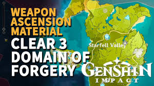 Clear 3 Domain Of Forgery Genshin Impact Weapon Ascension Material Youtube