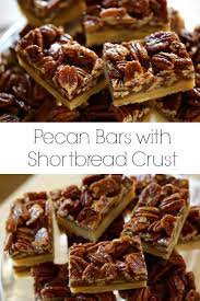 Easy Pecan Bars Recipe With A Shortbread Crust Recipe Pecan Desserts Pecan Bars Recipe Dessert Bar Recipe