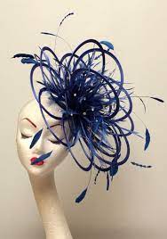 Large Royal Blue Diamante Feather Fascinator Hat Wedding Etsy In 2021 Fascinator Hats Wedding Fascinator Fascinator Hat