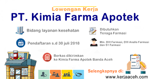 Check spelling or type a new query. Lowongan Kerja Aceh Terbaru 2018 Pt Kimia Farma Di Wilayah Aceh Lowongan Kerja Aceh Terbaru