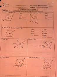 Find the measure of each of the equal angles. Solved Unit 7 Homework 5 Rhombi Squares Directions If Chegg Com
