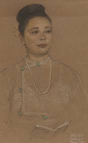 Violet Oakley, "Lady from Burma" (1949)