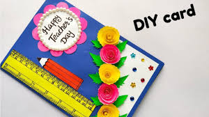 See more ideas about teacher birthday card teachers day and thank you cards from kids. Diy Teacher S Day Card Handmade Teacher S Day Card Easy Card Making Id Teachers Day Card Card Making Ideas Easy Teachers Day Greeting Card