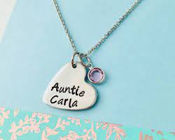 Auntie Necklace Aunt Necklace Personalized Aunt Necklace Birthstone Necklace Aunt Necklace Personalized Jewelry Big Sister Jewelry