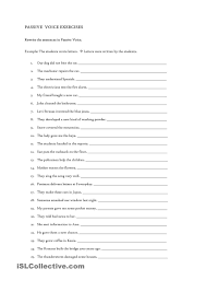 Passive Voice Exercise Simple Present And Past Passive In 2021 The Voice Active And Passive Voice Active Voice