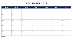November 2019 Monthly Calendar Monthly Calendar Template Calendar Template Monthly Template
