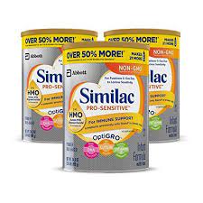 Similac Pro Sensitive Non Gmo Infant Formula With Iron With 2 Fl Hmo For Immune Support Baby Formula Powder 34 9 Oz 3 Co Baby Formula Best Baby Formula Similac