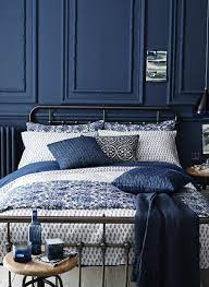 Decorating With Indigo Blue Sainsbury S A W14 Bright Bazaar By Will Taylor Bedroom Design Blue Bedroom Luxurious Bedrooms