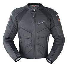 4xl 50 Mens Teknic Mercury Summer Perforated Leather Jacket Motorbike Black