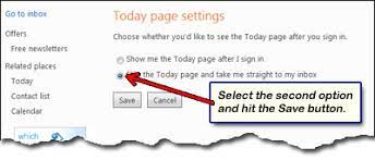 Skip The Msn Today Page In Your Hotmail Account