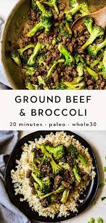 Stir Fry Ground Beef And Broccoli Keto Paleo Whole30 Recipe Healthy Beef Recipes Ground Beef Recipes Healthy Dinner With Ground Beef