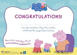 Peppa Reading Certificate Reading Certificates Peppa Pig Scholastic Book