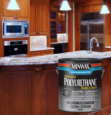 Polycrylic additives in its synthesis give more resistance to heat and water. Minwax Water Based Oil Modified Polyurethane Interior Clear Protective Finishes