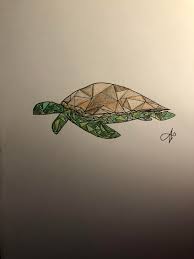16 best maya books for beginners & professionals alike. Polygonal Turtle Colored Pencils And Pen 9in X 12in Art