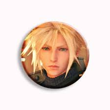 Botão macio com arco rosa, Cloud Strife, Final Fantasy 7, Broche Vii  Remake, Decoração de mochila, Amigos Presentes