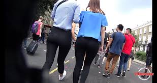 Teen girl in slightly see through leggings - ThisVid.com