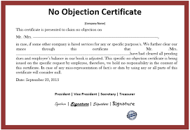 How to write a no objection letter? 10 Free Sample No Objection Certificate Templates Printable Samples