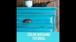 Color washing involves diluting a solid matte paint in water and brushing it onto an absorbent surface—the end result is a soft, muted finish that's perfect for adding rustic elegance to plain decor. Color Washing Technique For Painted Furniture Youtube
