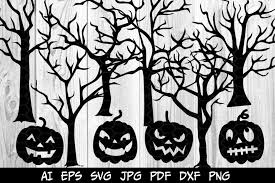 Download 6 Halloween Trees 4 Pumpkin S Heads Svg Graphic By V Design Creator Creative Fabrica PSD Mockup Templates