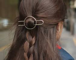 open circle hair slide silver hair clip hammered brass hair etsy silver hair clip wholesale hair accessories hair clips