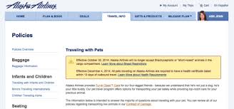 The airline allows small pets (dogs, cats, rabbits, and small. Alaska Airlines Now Requiring A Health Certificate For All Pets Dog Jaunt