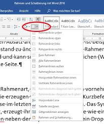 Rahmen Und Schattierung In Microsoft Word Formatieren