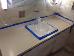 How to easily spray paint bathroom countertops my homier home. How To Spray Paint Countertops
