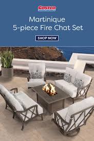 Martinique 5 Piece Fire Chat Set Backyard Furniture Teak Patio Furniture Pool Patio Furniture