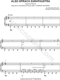 A space odyssey since this song is a quick one, i'll be uploading. Also Sprach Zarathustra Introduction From 2001 A Space Odyssey Sheet Music Easy Piano Piano Solo In C Major Download Print Sku Mn0177197