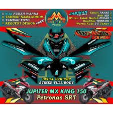 Asyiknya, semua aksesoris tersebut mudah di aplikasikan. Mx King 150 Decal Pattern Petronas Srt Sticker Body Yamaha Jupiter Mx King 150 Shopee Malaysia