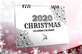 Download Christmas Coloring Desk Calendar 2020 Graphic By Ilonitta R Creative Fabrica SVG Cut Files