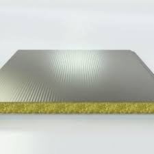 Ușoare, impermeabile, rezistente la foc, izolare fonică lungime: Panouri Sandwich Panou Perete Microcutat Plisat Cu VatÄƒ MineralÄƒ Rezistent La Foc