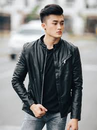 Áo Khoác Da Đen AK206 - 4MEN®