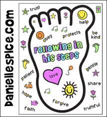 Two sisters sent her sweet notes expressing their love, support, and mutual faith in christ. Following In His Footsteps Bible Lesson