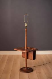 Mid Century Walnut Laurel Floor Lamp With Magazine Rack Modern Floor Lamp Design Floor Lamp Vintage Floor Lamp
