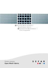 Sefar Open Mesh Fabrics Sefar Pdf Catalogs Technical