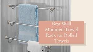 Mdesign wall mounted towel rack for rolled towels chrome. Best Wall Mounted Towel Rack For Rolled Towels Mounted Rack Rolled Towel Towelrackbat