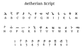 But there are a few . Aetherian Language Fantasy Alphabet Aetherian Also Called Ancient Etherian Is The Original Language Spoken In E Alphabet Alphabet Symbols Alphabet Code