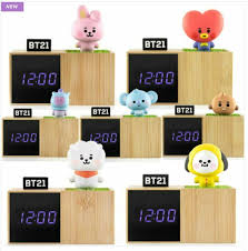 Bts Baby Bt21 Led Digital Table Clock Royche Official Genuine Product Free S Ide Dekorasi Ide Ide Dekorasi Kamar