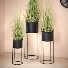 Pluto Pot De Fleurs Noir H 65 Cm O 23 Cm Bloempot Vazen Zwart