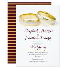 Burgundy Elegant Simple Rings Wedding Invitation Zazzle Com Custom Wedding Rings Buying An Engagement Ring Rings Simple