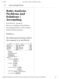 Solution manual for financial statement analysis 11th edition by subramanyam. Financial Statement Analysis Problems And Solutions Pdf