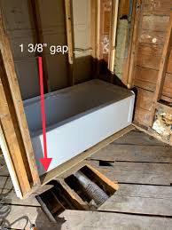 After all backer board sheets are in position, remove the 16d common nails. How To Level An Uneven Bathroom Subfloor Diy Home Improvement Forum