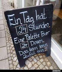 Wissen sie, welche zutaten in das braugetränk gehören. Ein Tag Hat 24 Stunden Eine Palette Bier 24 Dosen Lustige Bilder Spruche Witze Echt Lustig