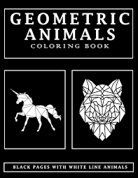 Discover our coloring pages of wolves to print and color for free ! Geometric Animals Coloring Book A Unique Black Pages Book With White Line Animals To Color Large 8 5x11 Stress Relief For Adults Teens And Kids Amazon De Doctor Bearded Fremdsprachige Bucher