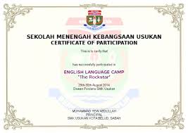 You can create one as well, really easily.get started. Sijil Penyertaan In English