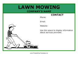 Lawn Mowing Flyer Lawn Mowing Business Lawn Mower Mowing Services